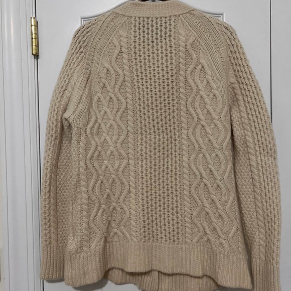 Re/Done Cream 90's Cardigan XS - Picture 3 of 10
